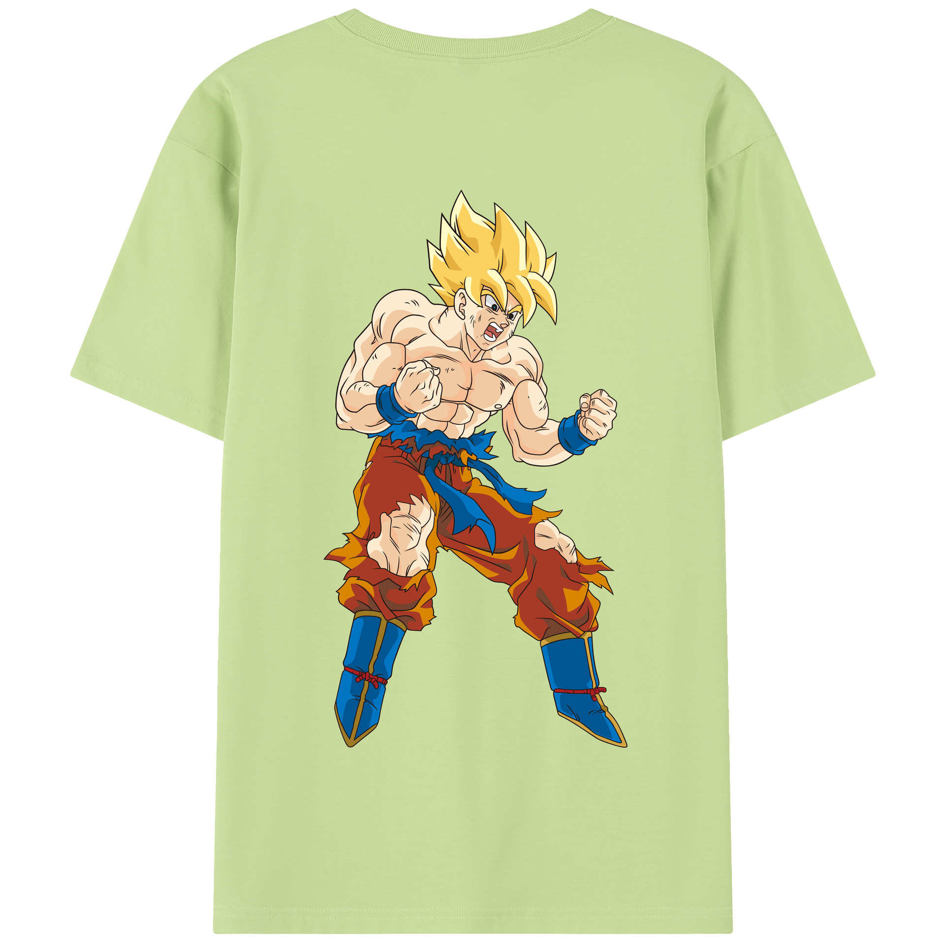 （画像用） ドラゴンボール 孫悟空（そん ごくう）Son Goku カカロット DRAGON BALL Kakarotto 綿100％半袖Tシャツ（背面プリント）